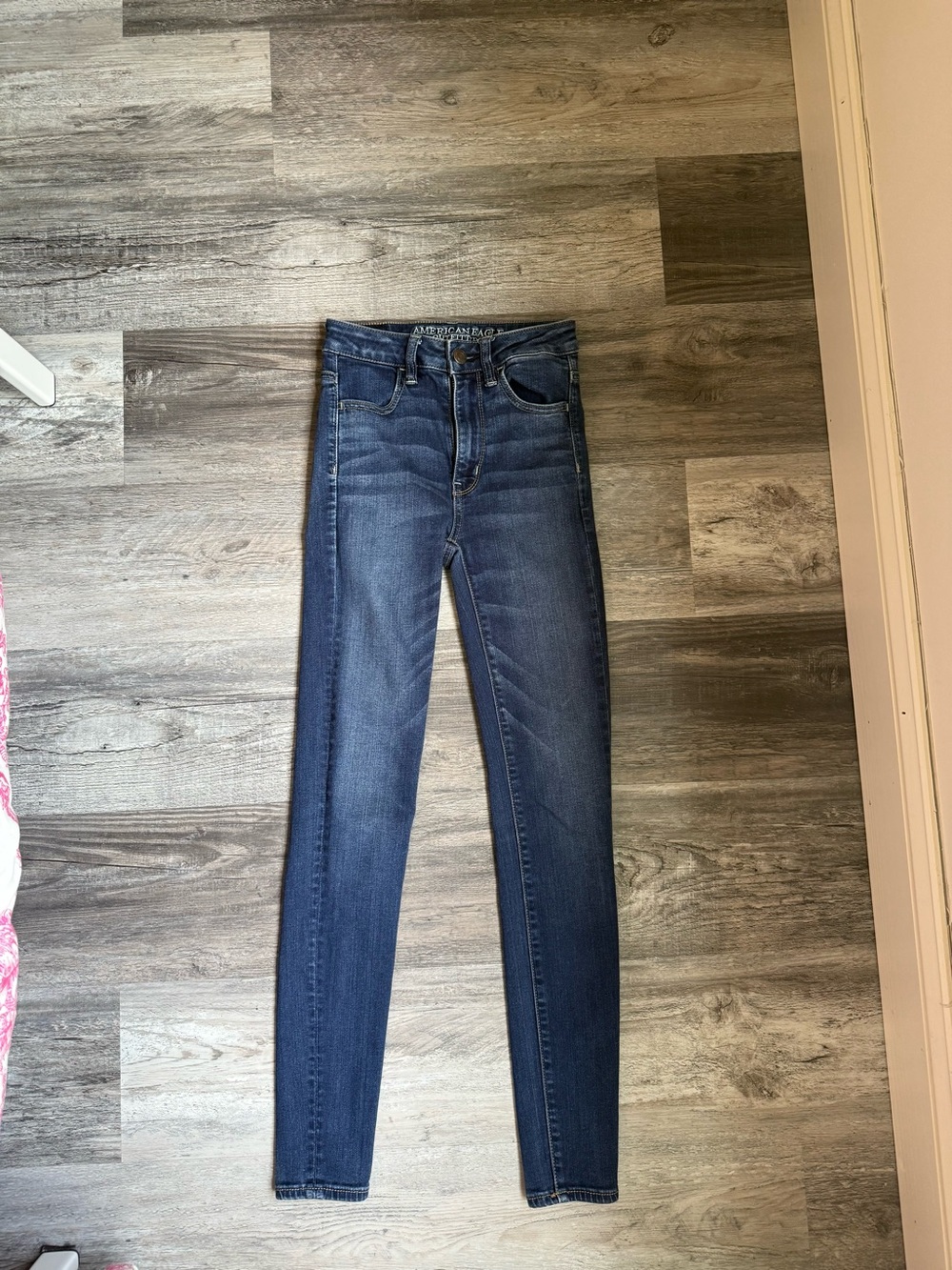 American Eagle Outfitters Women's Navy Blue Skinny Jeans